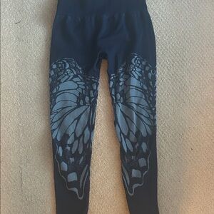 Fabletics  Blue Butterfly Print Womens Leggings